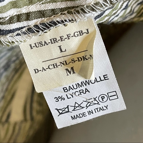 Rivamonti (Cucinelli) cotton blue and green striped seersucker blazer - Picture 7 of 9